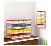 Generico Espositore portasigarette da Parete in Acrilico Trasparente, portasigarette Rettangolare con spingitore Automatico per Negozi al Dettaglio - Dimensioni: 43,5x15,2x56 cm