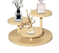 Generico Espositore rialzato, ripiano cosmetico 3 livelli | Stand cosmetici | Supporto multiuso in legno, organizer per display gradini 3 livelli per esporre gioielli, cosmetici, bambole, cupcakes