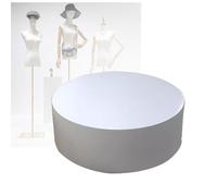 Generico Espositore Rotondo Bianco per Gioielli e manichini, Base in Legno per Decorazioni per Eventi, Piattaforma per Negozi di Abiti da Sposa 50x15 cm, vetrina rialzata per Boutique, Arredamento PE