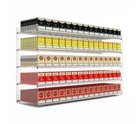 Generico Espositore Trasparente per Sigarette, Vassoio a Spinta Automatico per Vendita al Dettaglio, Montaggio a Parete e da banco, 7 Livelli e 7 colonne, scaffale per Sigarette per supermercati e Mi