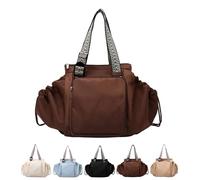 Generico Essential Tote, Multifunctional Travel Organizer Bag for Ladies, Multipurpose Large Capacity Tote Bag - 15 Pockets (Brown)