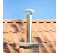 Generico Estensione della Testa del Camino Argento 24 x 24 x 50 cm,Argento,2.07kg,42008439