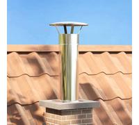 Generico Estensione della Testa del Camino Argento 29 x 29 x 50 cm,Argento,2.34kg,42008441