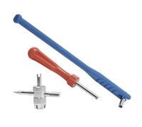 Generico Estrattore Nucleo Valvola - Chiave in Metallo per Rimozione,Kit da 3 Pezzi Estrattore per Valvole,per Auto Moto Bici Bicicletta Veicoli SUV Camion Rimorchi Officina Meccanica