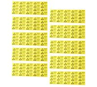 Generico Etichette Facile Applicazione Gialle di Avvertenza Elettrostatica 200 in Carta Adatte per Etichettatura per Dispositivi Elettrici di Varie Tipologie di Prodotti