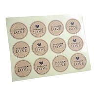 Generico Etichette Kraft da 120 Pezzi - Adesivi Fai da Te Love Kraft - per barattoli di marmellata, Prodotti da Forno in casa, Regali Fatti a manoUtile e alla Moda