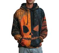 Generico Everswear Halloween Sweater, Halloween Sweaters for Women, Spooky Face Patchwork Pumpkin Sweatshirt, Machine Washable (M,M)