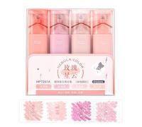 Generico Evidenziatore Pastello - Evidenziatore Color Glitter, Evidenziatori, Confezione Da 4 Pastelli Estetici, Evidenziatori Glitter, Penne Lisce A Prova Di Sbavature, Pennarelli Colorati,