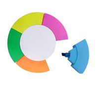 Genérico Evidenziatori multicolori: penne fluorescenti a forma di petalo a forma di pneumatico, evidenziatore evidenziatore, forniture per studenti e insegnanti | All'aperto, strada, viaggi
