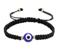 Generico Evil Eye Jewelry, Braidedd Bracelet, Couple Jewelry | Hand-Woven Glazed Three-Sided Design, Adjustable Jewelry for Couples, Women and Men, Daily Wear and Gifting