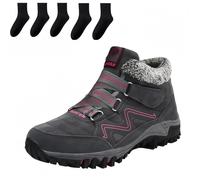Generico Evocomfort Shoes, Evocomfort Orthopedic Boots, EvoOrtho Winter ReliefShoes-Women's (Gray + Red,45)