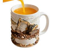 Generico Excavator Mug Coffee Cup - Novelty Construction Vehicle Shaped Ceramic Mug For Coffee Tea | Digger Bucket Design Gift For Excavator Operators, Construction Workers