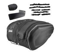 Generico Expandable Motorcycle Bag - PU Leather Waterproof Saddlebags