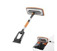 Generico Extendable Car Ice Scraper - Heavy Duty Aluminum Alloy Snow Brush with Telescopic Pole for SUV & Truck Roofs | Removes Ice, Frost & Snow from, Ideal for Winter & Home Use