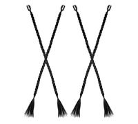 Generico Extension per Chioma Treccia a Clip 4 Pezzi Parrucca Estensione Lunga della Coda di Cavallo Nera Accessori per Acconciature da Donna e Ragazza