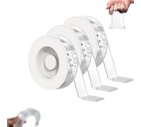 Generico Extra Large Double Sided Tape, Appearancte/Clear&Tough Nano Tape, Multipurpose Traceless Waterproof Residue, Free Removal (3 Pcs, 78.74 in/200cm*1.18 in/3cm*0.078in/0.2cm)