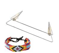Genérico Extra Wide Metal Bead looom Kit | Handmade Bead Weaving Machine Jewelry Making Supplies | Stainless Steel Beading Bracelet Threader For Beginners Earrings Craft Home School