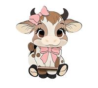 Generico Eyeglass Stand, Animal Sculpture Guard, Wooden Storage System, Easy Slide Placement Design, Prevents Scratches on Lenses, Bedside Essentials, Cute Cow Style for Closet Dresser Vanity