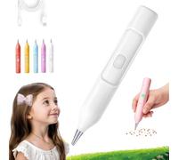 Generico EzypenEzypen - Electric Diamond Painting Pen with Vacuum Technology, 6 Colors Rechargeable IPX5 Waterproof Painter, Faster DIY Art Tool Kits (White)