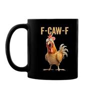 Generico F-Caw-F Coffee Mug,2026 Crazy Chicken 11oz Rooster Coffee Cup, Ceramic Tea Mug for Men & Women, Office & Home Humor Drinkware, deal Birthday Present (black)