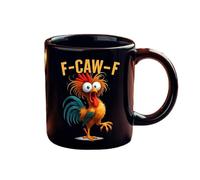 Generico F-Caw-F Funny Chicken Mug, 11oz Fcawf Chicken Rooster Coffee Mugs, Funny Rooster Coffee Cup, Inappropriate Humor Gift, Ceramic Tea Cup for Men Women, Novelty Mugs Gifts Office Home (B)