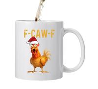 Generico F-CawF Divertente Con Pollo - 350ML Caffè Gallo In Ceramica, Regalo Umoristico Sugli Animali Della Fattoria | Novità Da Tè Per Uomo Donna Ufficio Casa | Regalo Di Natale Per Il Compleanno