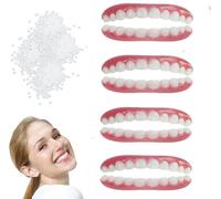Generico Faccette Dentali Universali It di Protesi Dentarie in Silicone Durevole Dentiera Provvisoria Simulato per Uomini E Donne di Denti Cattivi Denti Imperfetti,4pairs