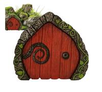 Generico Fairy Door Decor, Whimsical Mini Figurines, Outdoor Tree Entry, Weather Resistant Design, Easy Install Portable Style, Fantasy Ornament, Compact Decorative Accessory, for Window 10x9x0.5cm