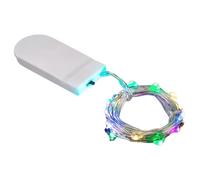 Genérico Fairy String Lights - 1M Silver Wire LED Light Chain, 10 LED Warm White Lamps, Flessibile Bendable Design | Decorative Lighting Garland For Bedroom Party Wedding Christmas