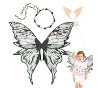 Generico Fairy Wings - Butterfly Wings | Abito Da Principessa Fancy | Costume Per Farfalla Per Bambini | In Costume Cosplay Per Le Feste Di Trucco Del Compleanno Di Nozze Principesse Giocando Di Ruol