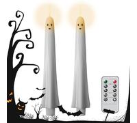 Generico Fake Candles, 0.79x inches Halloween Ghost LED Candlesticks for Electric Flickering Effect, Decorative Lights with Safe Battery and Realistic Flame, Party Accessory for Fireplace Table Dinin