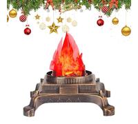 Generico Fake Fire Lamp - Realistic Visual Flame Effect & Ambient Lighting Night Decor, Silk Flame Movement + Battery Powered | Heat Resistant ABS Polymer - For Camping & Party Centerpieces