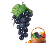 Generico Fake Grapes Decor - Realistic Artificial Fruit, Red Black Green Bunch, Party Display | Home Kitchen Dining Table Decoration, Ideal For Wedding Events Receptions Restaurant Table Styling
