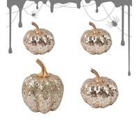 Generico Fake Pumpkins- 4 Pieces Realistic Glitter Foam Fall Vegetable
