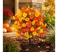 Generico Fall Artificial Flowers for Outdoors with Ground Stakes (A)