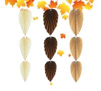 Genérico Fall Party Decorations, Wall Ceiling Hangable Autumn Decoration, 9 pezzi Hangable Maple Leaves Paper Fans, Ornament For Birthday Baby Shower Thanksgiving Wedding Party