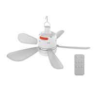 Generico Fan del soffitto della per il campeggio | Fan di esterno portatile con luce e telecomando | Ciottote di baldacchino ricaricabile a sospensione | Vel del patio alimentati a batteria per, p