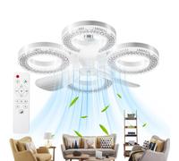 Generico Fan With Light - Low Noise 3 Speeds Dimmable With Remote