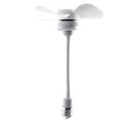 Generico Fan with Screw Base, Quiet Desk Fane, Small Ceiling Witth 360° Adjustable Arm, E27 Threaded Baise, Energy-Saving Mini Fn for Bedroom, Kitchen