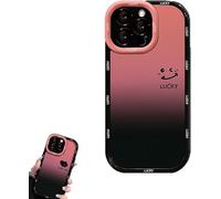 Generico Fangcase Gradient Matte for iPhone Case, Fangcase Gradient Matte for iPhone Case Love You & Lucky Smiley Desig Phone Casens (For iphone 16 pro,laugh)