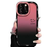 Generico Fangcase Gradient Matte for iPhone Case, Love You & Lucky Smiley Designs, Anti-Scratch Shockproof Protective Case for iPhone 16/15/14/13/12 ProMax (15 Plus,A02)