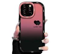 Generico Fangcase Gradient Matte for iPhone Case, Love You & Lucky Smiley Designs, Anti-Scratch Shockproof Protective Case for iPhone 16/15/14/13/12 ProMax (13 Pro,A01)