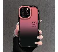 Generico Fangcase Gradient Matte for iPhone Case Love You & Lucky Smiley Designs, Fangcase Matte Gradient Case for iPhone16/15/14/13/12/11/X Pro Max (13 Pro Max,Smlie)