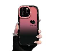 Generico Fangcase Gradient Matte for Iphone Case Love You & Lucky Smiley Designs, Vintage Phone Case for Iphone 16/15/14/13/12 Pro Max (Love,13)