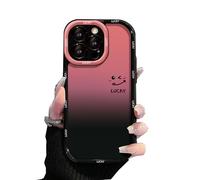 Generico Fangcase Gradient Matte for Iphone Case Love You & Lucky Smiley Designs, Vintage Phone Case for Iphone 16/15/14/13/12 Pro Max (Lucky,16 pro)