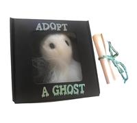 Generico Fantasma da Tasca - Bambola Fantasma in Feltro Fatta a Mano con Pergamena in Scatola, Giocattolo Spiritoso in Peluche | Regalo di Halloween Adottabile per Collezionisti di Storie