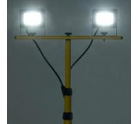 Generico Faretto a LED con Treppiede 2x20 W Bianco Freddo,Nero,3.23kg,149659