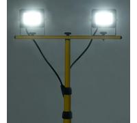 Generico Faretto a LED con Treppiede 2x30 W Bianco Freddo,Nero,3.45kg,149660