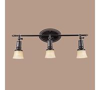 Generico Faretto da soffitto moderno in metallo a 3 vie GU10 nero, apparecchio di illuminazione regolabile, faretti orientabili, lampada di illuminazione,lampadario