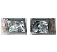 Generico Fari anteriori Panda 4x4 Fanali Coppia Luci fari fanale luce anteriore Regolazione Elettrica Fanalino Bianco 34400/1-34410/1